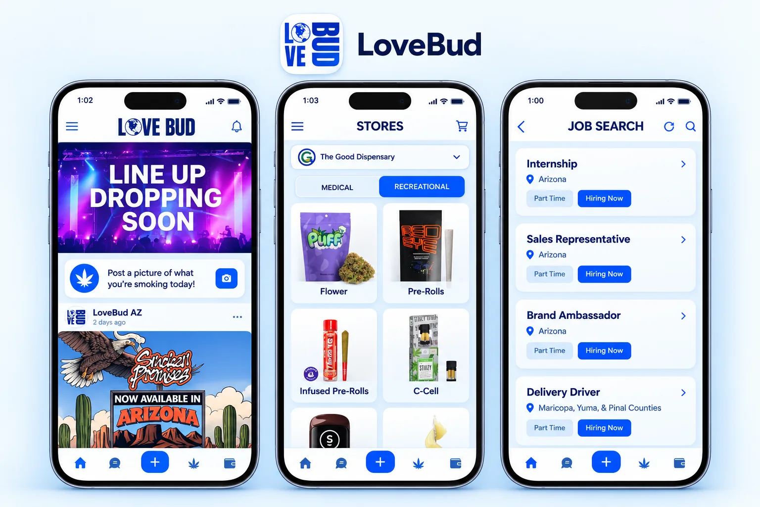 LoveBud mobile web app preview